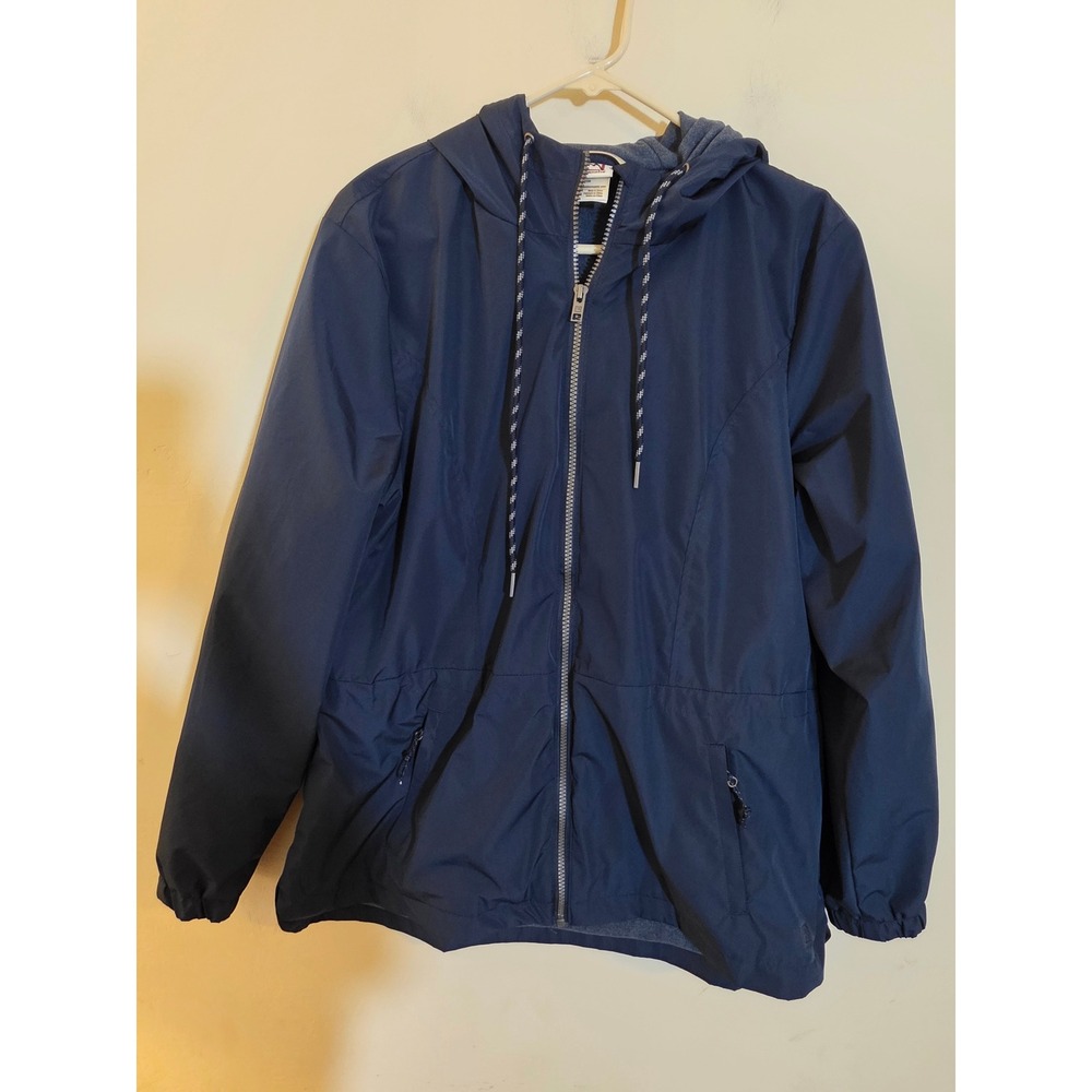 Avalanche Outdoor Supply Navy‎ Blue Hooded Windbreaker Jacket CA8123R Mens Large
